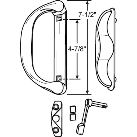 Strybuc Patio Door Handle 13-555W